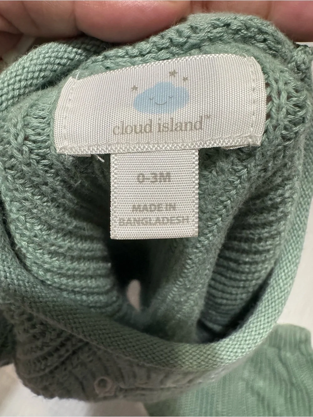 Kids Knit Two-Piece Set in Sage Green - 